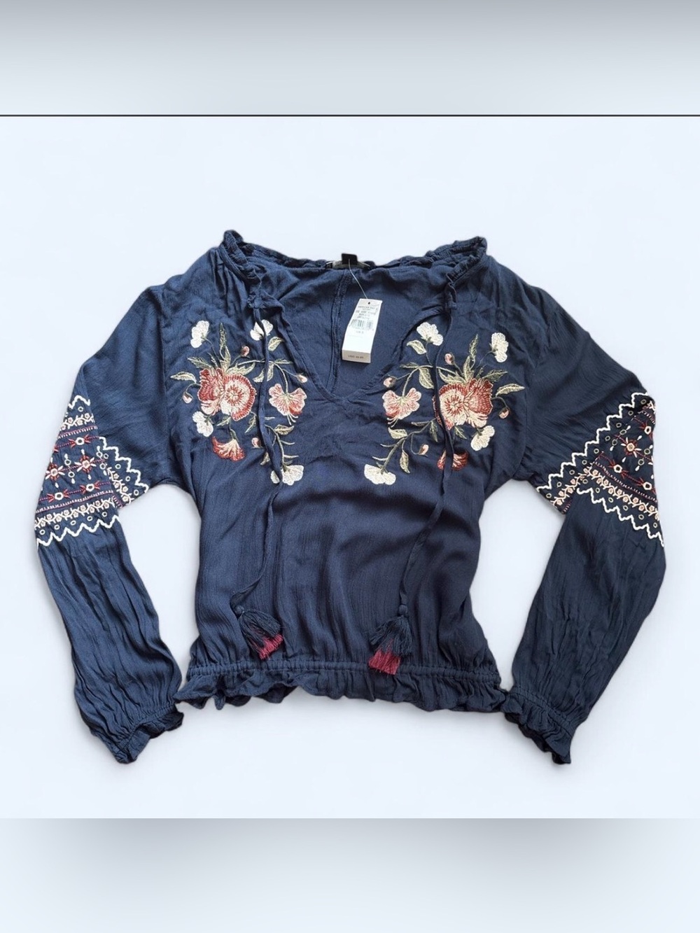 American Eagle Outfitters Navy Floral Blouse